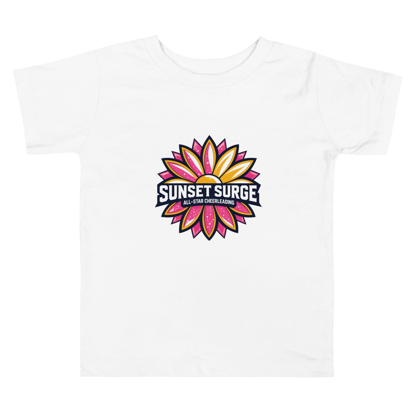 Performance | Toddler T-Shirt | Sunset Surge All-Star Cheerleading | Bloom Surge Logo