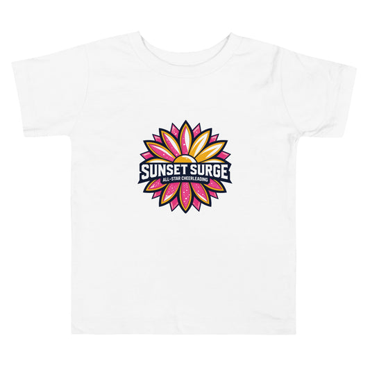 Performance | Toddler T-Shirt | Sunset Surge All-Star Cheerleading | Bloom Surge Logo