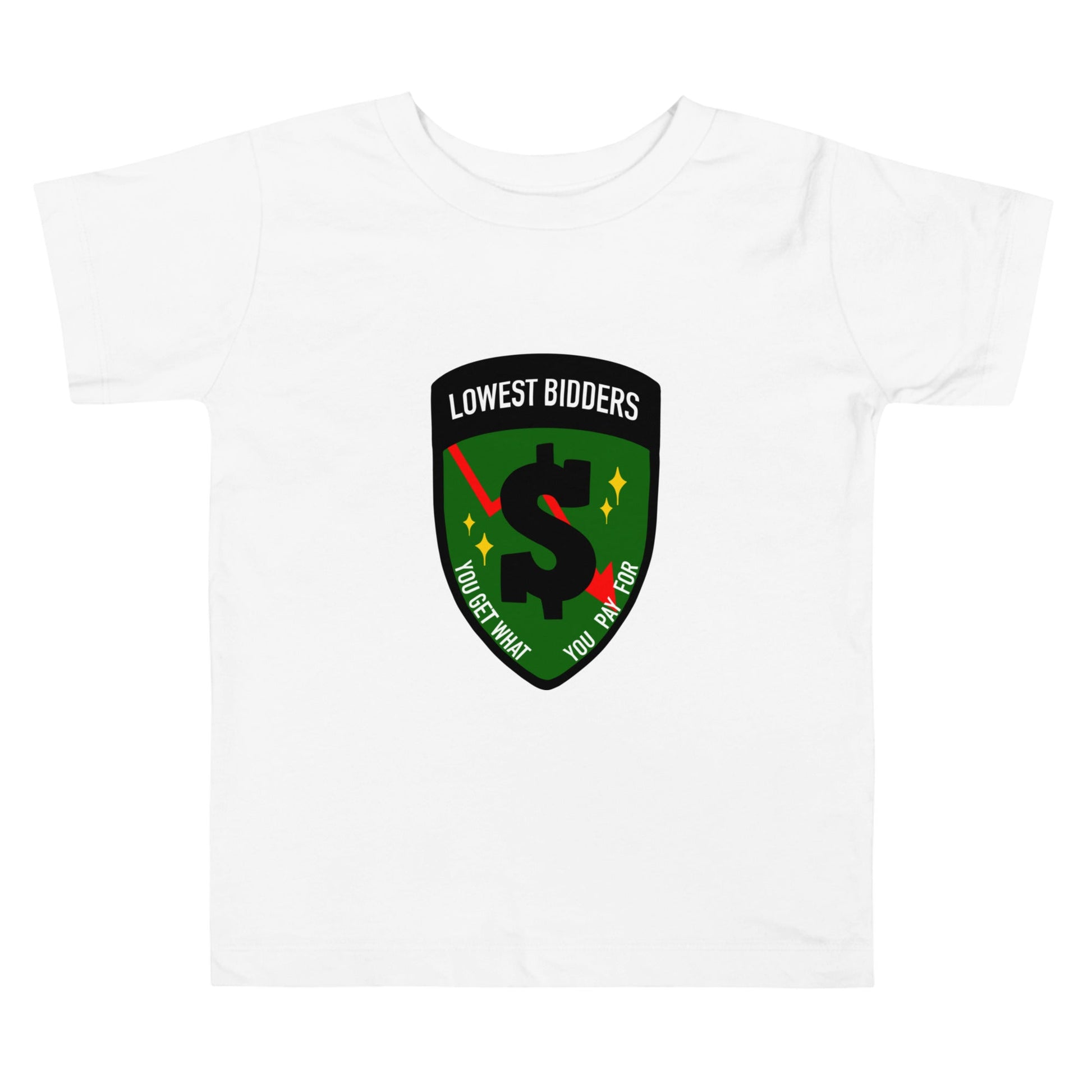 Performance | Toddler T-Shirt | The Lowest Bidders | Emblem Logo