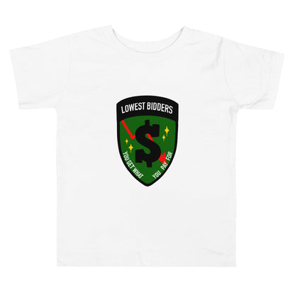 Performance | Toddler T-Shirt | The Lowest Bidders | Emblem Logo