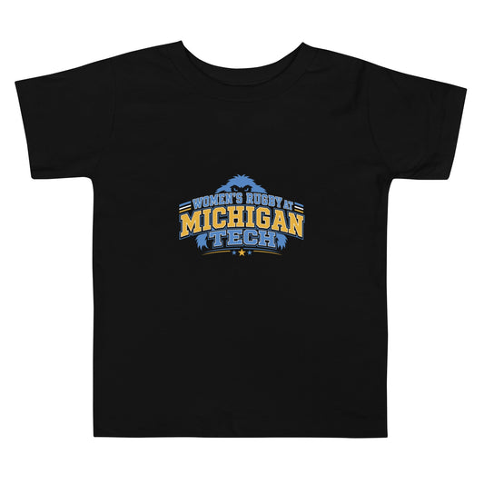 Performance | Toddler T-Shirt | Women’s Rugby at Michigan Tech | Varsity Crest Logo