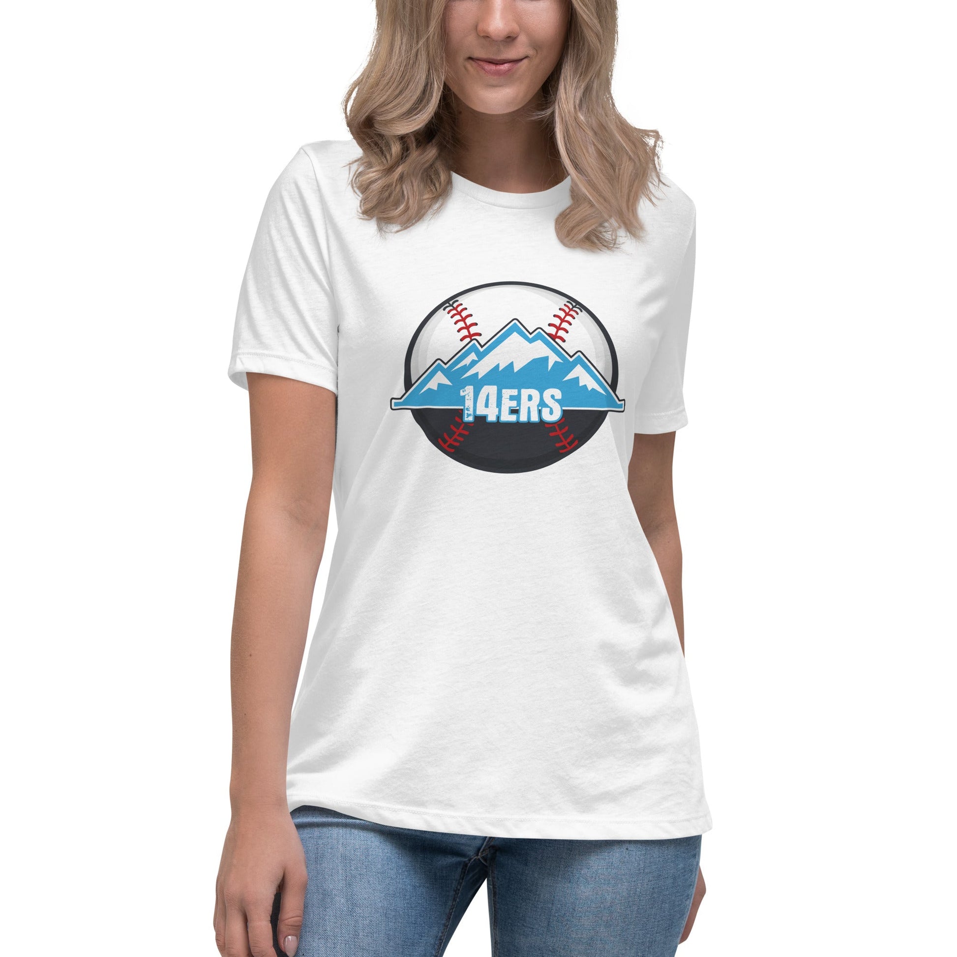 Performance | Women's Relaxed T Shirt | 14ers Baseball | Athletics Logo