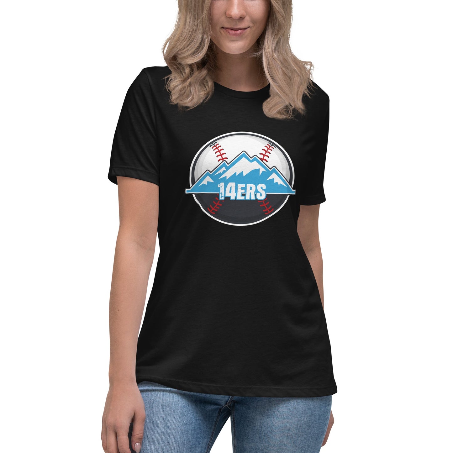 Performance | Women's Relaxed T Shirt | 14ers Baseball | Athletics Logo