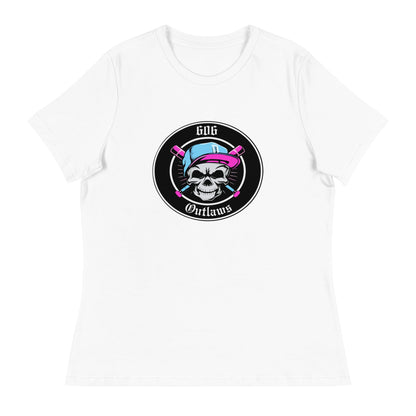 Performance | Women's Relaxed T Shirt | 606 Outlaws Baseball | Badge Logo