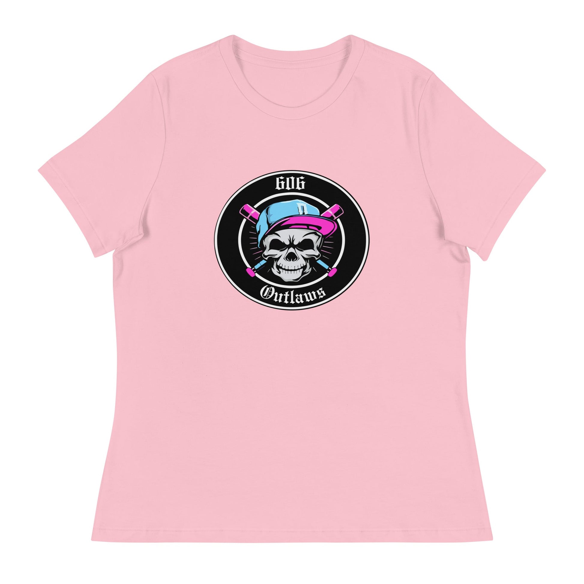 Performance | Women's Relaxed T Shirt | 606 Outlaws Baseball | Badge Logo