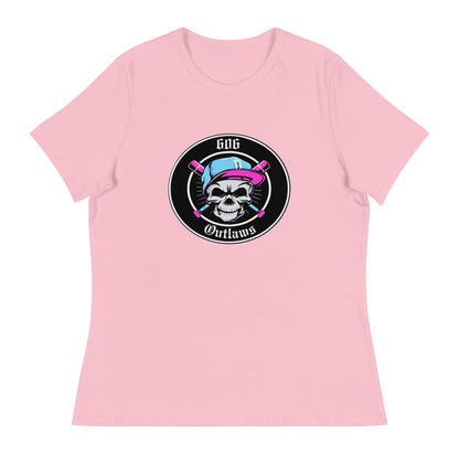 Performance | Women's Relaxed T Shirt | 606 Outlaws Baseball | Badge Logo