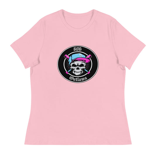 Performance | Women's Relaxed T Shirt | 606 Outlaws Baseball | Badge Logo