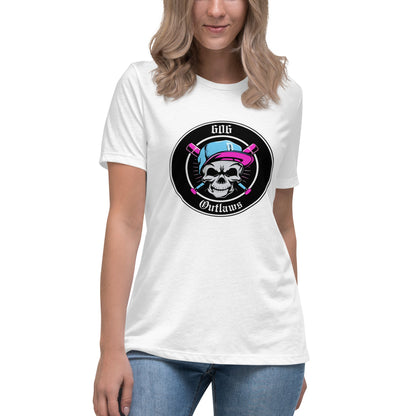 Performance | Women's Relaxed T Shirt | 606 Outlaws Baseball | Badge Logo