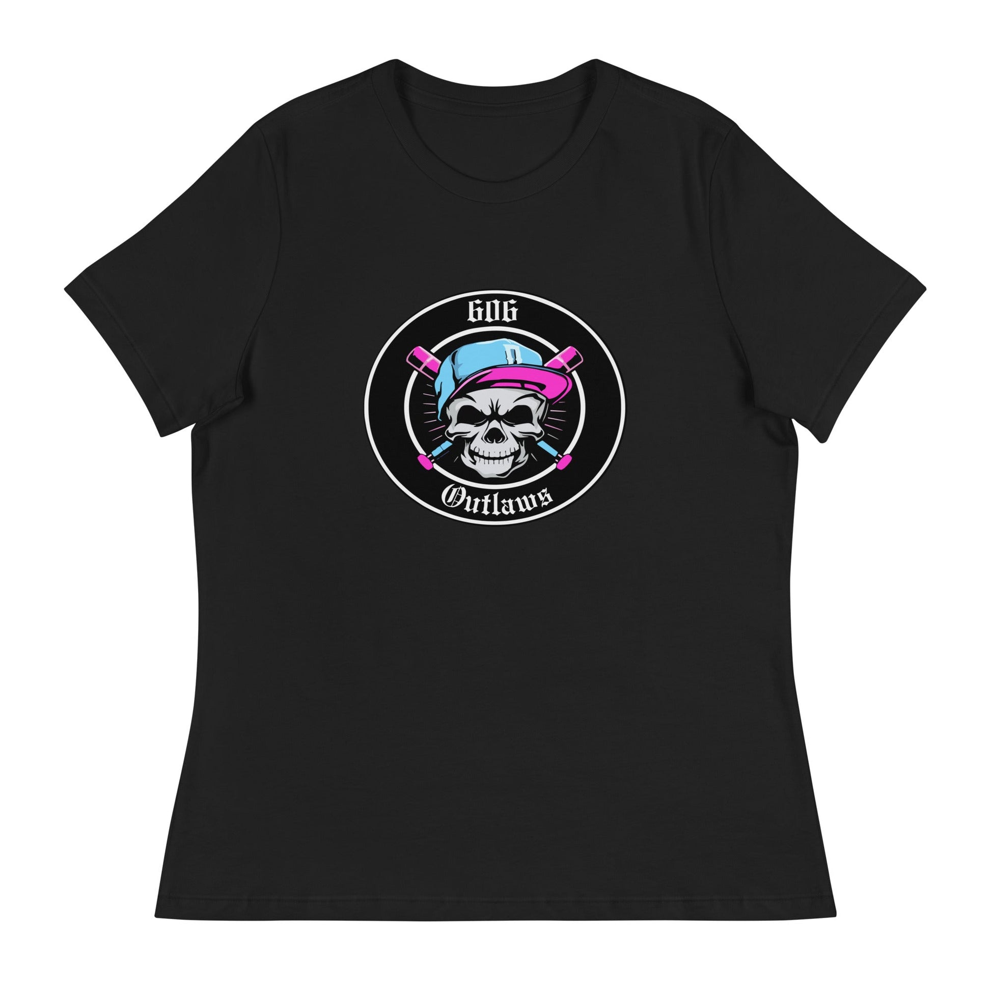 Performance | Women's Relaxed T Shirt | 606 Outlaws Baseball | Badge Logo