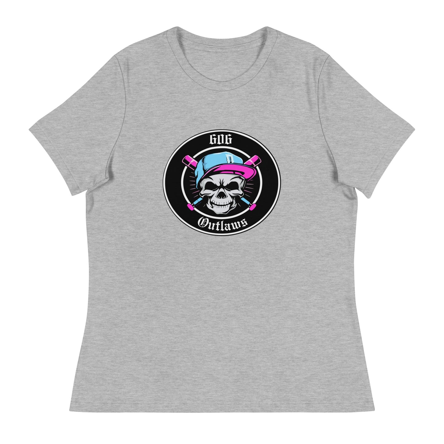 Performance | Women's Relaxed T Shirt | 606 Outlaws Baseball | Badge Logo