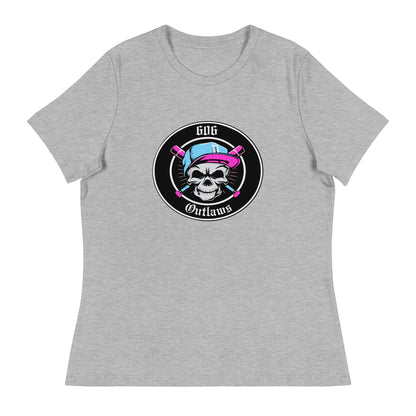 Performance | Women's Relaxed T Shirt | 606 Outlaws Baseball | Badge Logo