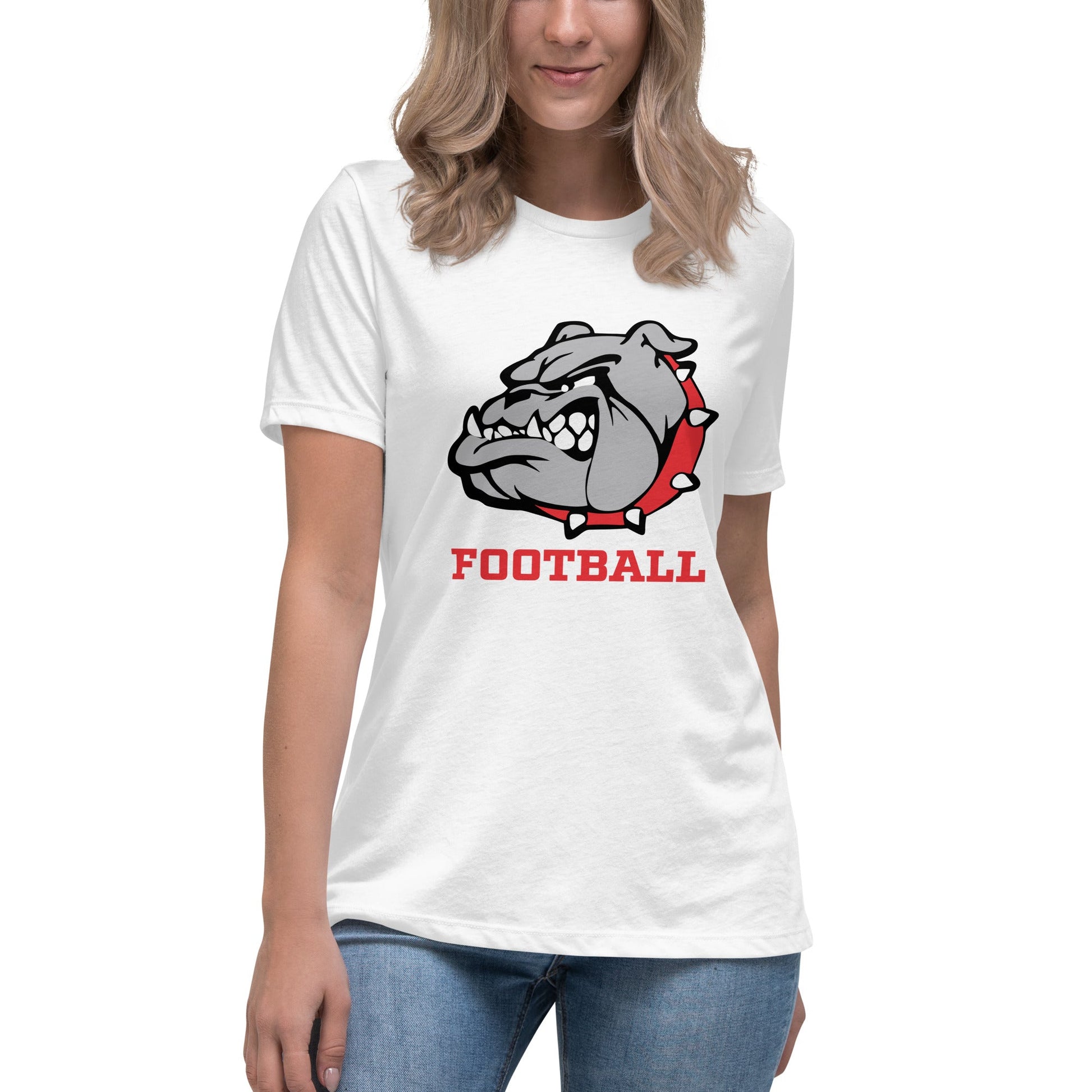 Performance | Women's Relaxed T Shirt | 6th Grade Bulldogs Team | Football Logo