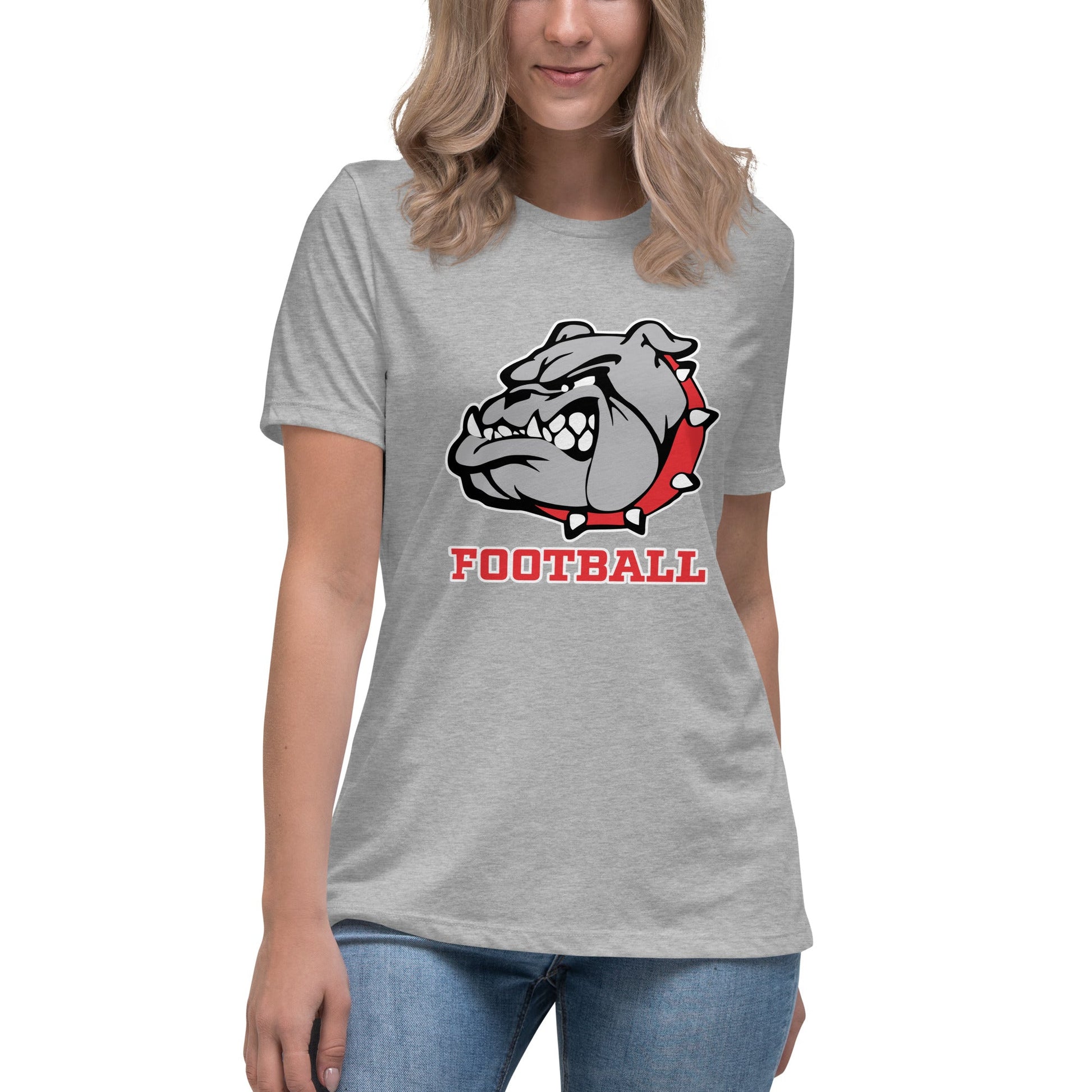 Performance | Women's Relaxed T Shirt | 6th Grade Bulldogs Team | Football Logo