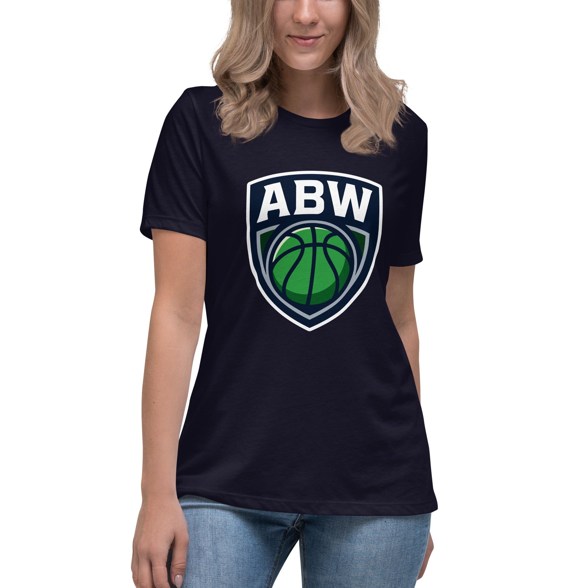 Performance | Women's Relaxed T Shirt | A Better Way Basketball Program | Shield Logo