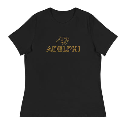 Performance | Women's Relaxed T Shirt | Adelphi Womens Soccer | Apex Panther Logo