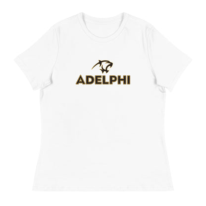 Performance | Women's Relaxed T Shirt | Adelphi Womens Soccer | Apex Panther Logo