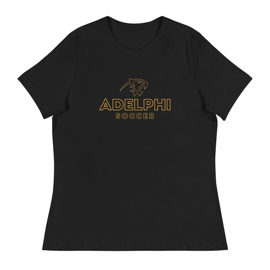 Performance | Women's Relaxed T Shirt | Adelphi Womens Soccer | Vanguard Mark Logo