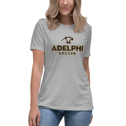 Performance | Women's Relaxed T Shirt | Adelphi Womens Soccer | Vanguard Mark Logo