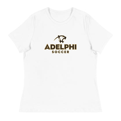 Performance | Women's Relaxed T Shirt | Adelphi Womens Soccer | Vanguard Mark Logo