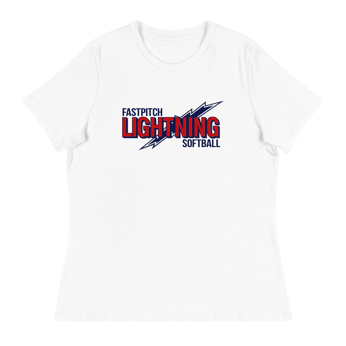 Performance | Women's Relaxed T Shirt | Amherst Lightning Softball | Lightning Logo