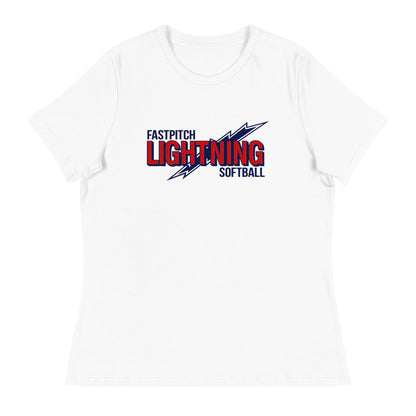 Performance | Women's Relaxed T Shirt | Amherst Lightning Softball | Lightning Logo