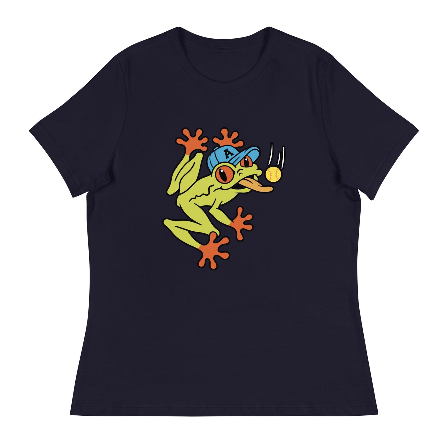 Performance | Women's Relaxed T Shirt | Aquasox Softball | Mascot Logo