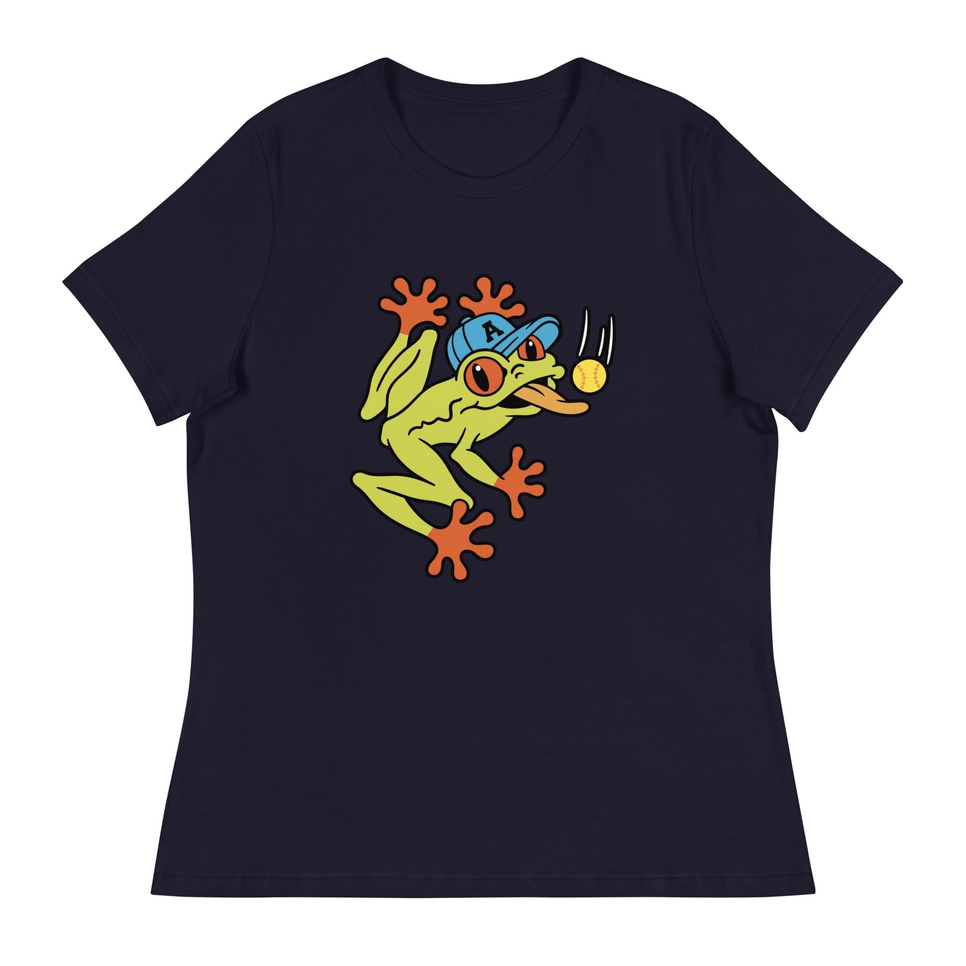 Performance | Women's Relaxed T Shirt | Aquasox Softball | Mascot Logo