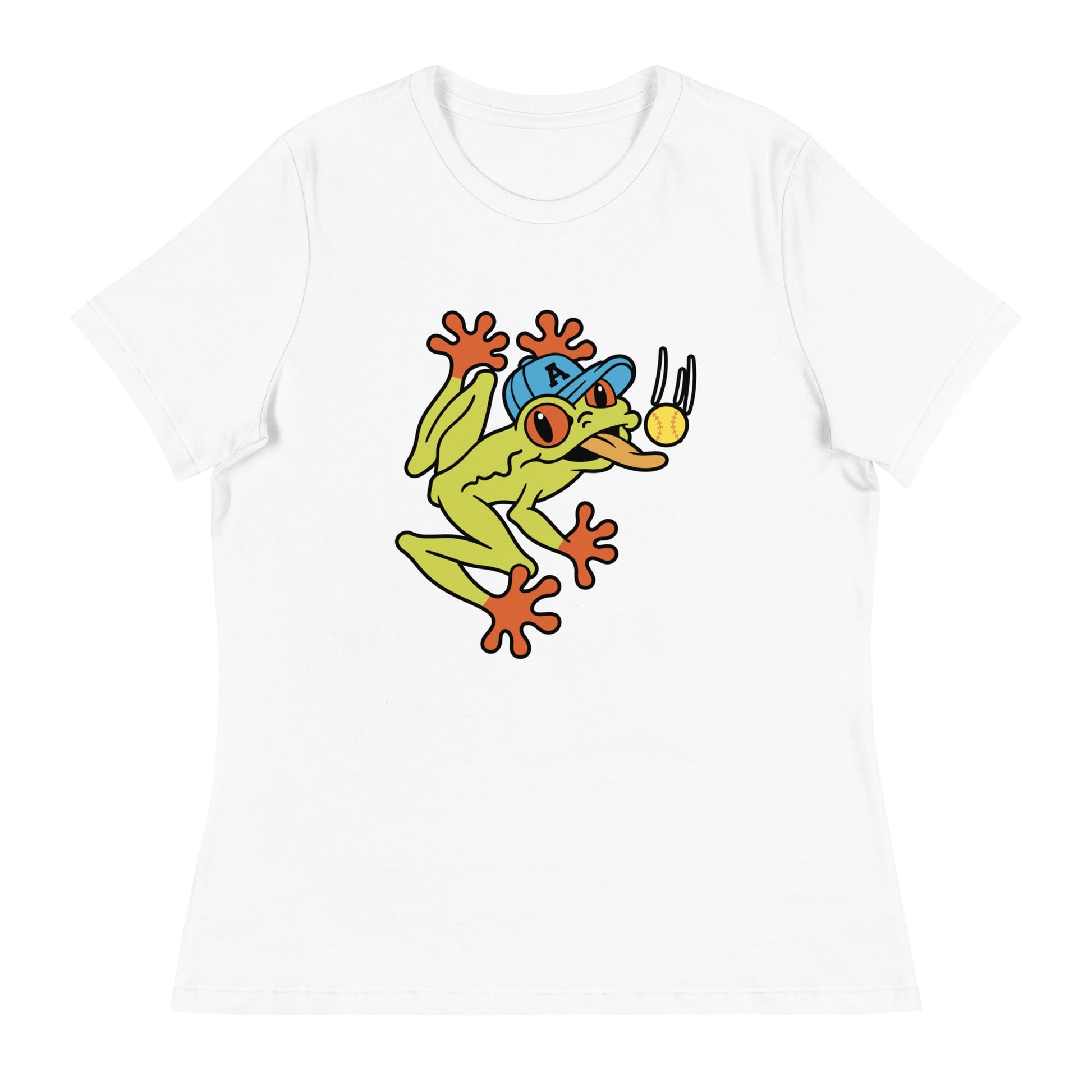 Performance | Women's Relaxed T Shirt | Aquasox Softball | Mascot Logo