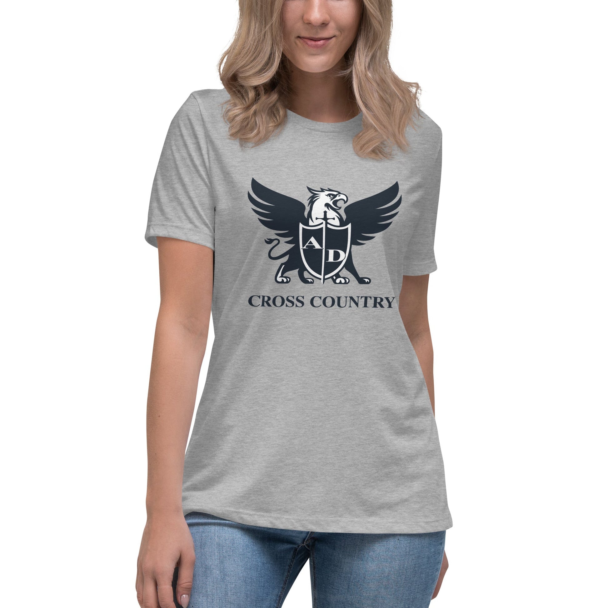 Performance | Women's Relaxed T Shirt | Arma Dei Academy Cross Country | Griffin Logo
