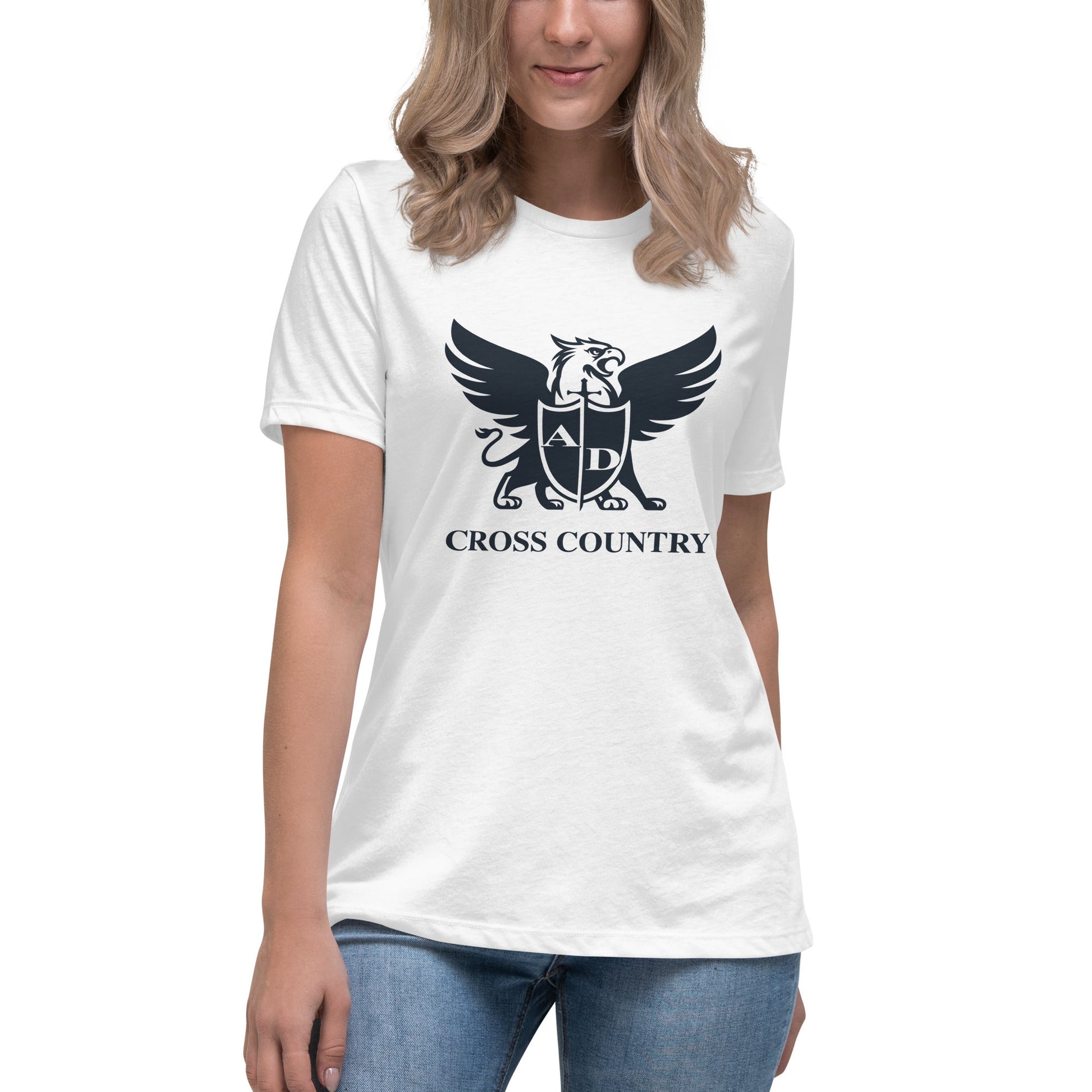 Performance | Women's Relaxed T Shirt | Arma Dei Academy Cross Country | Griffin Logo