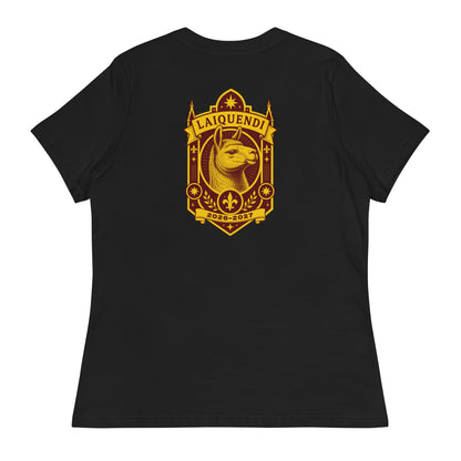 Performance | Women's Relaxed T Shirt | Arma Dei Academy Logic Houses | Laiquendi Logo