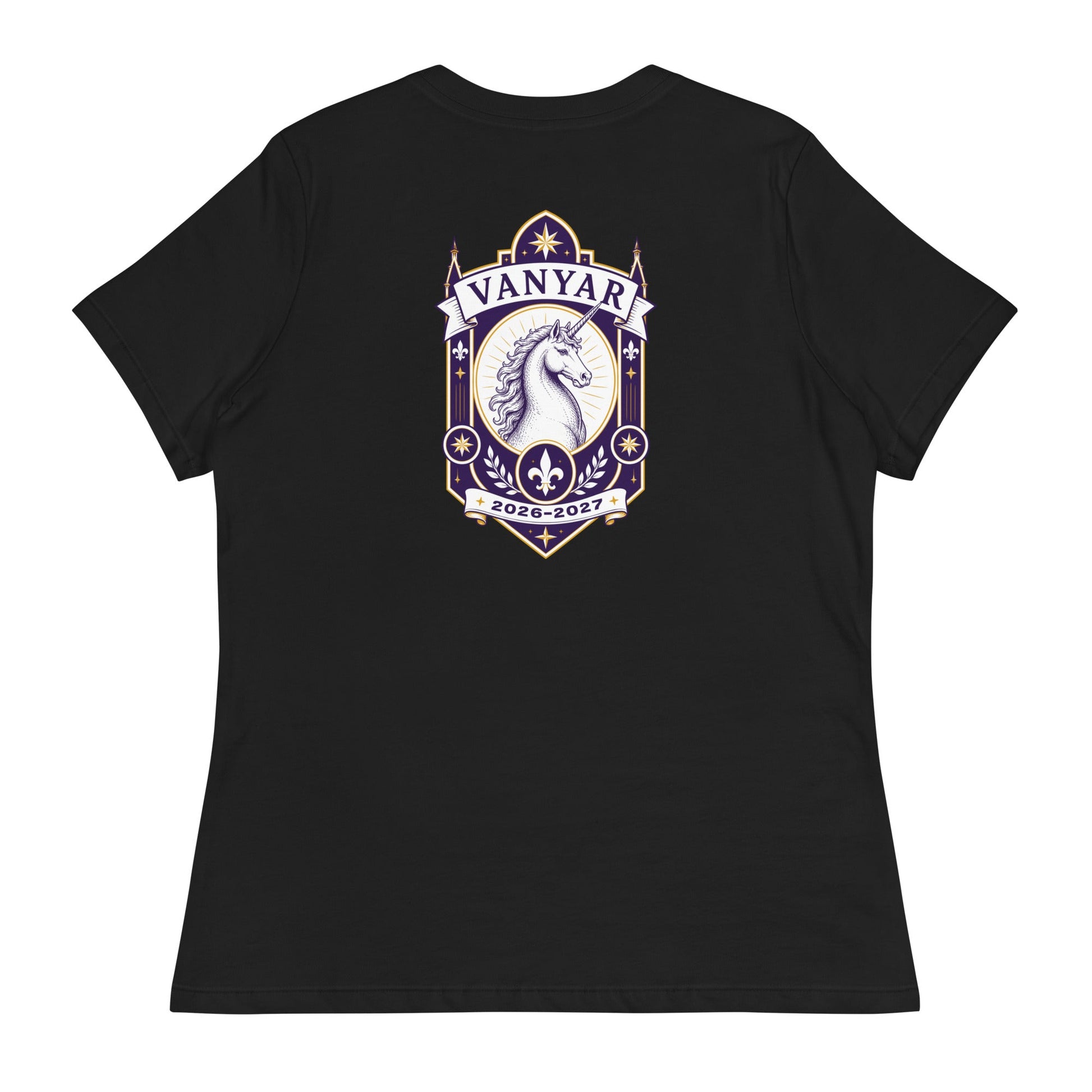 Performance | Women's Relaxed T Shirt | Arma Dei Academy Logic Houses | Vanyar Logo