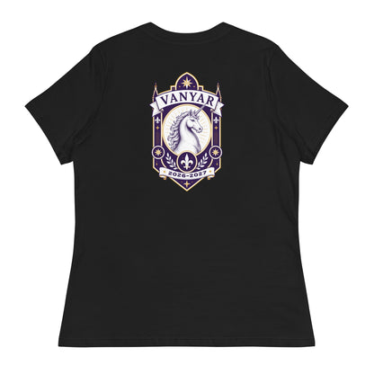 Performance | Women's Relaxed T Shirt | Arma Dei Academy Logic Houses | Vanyar Logo