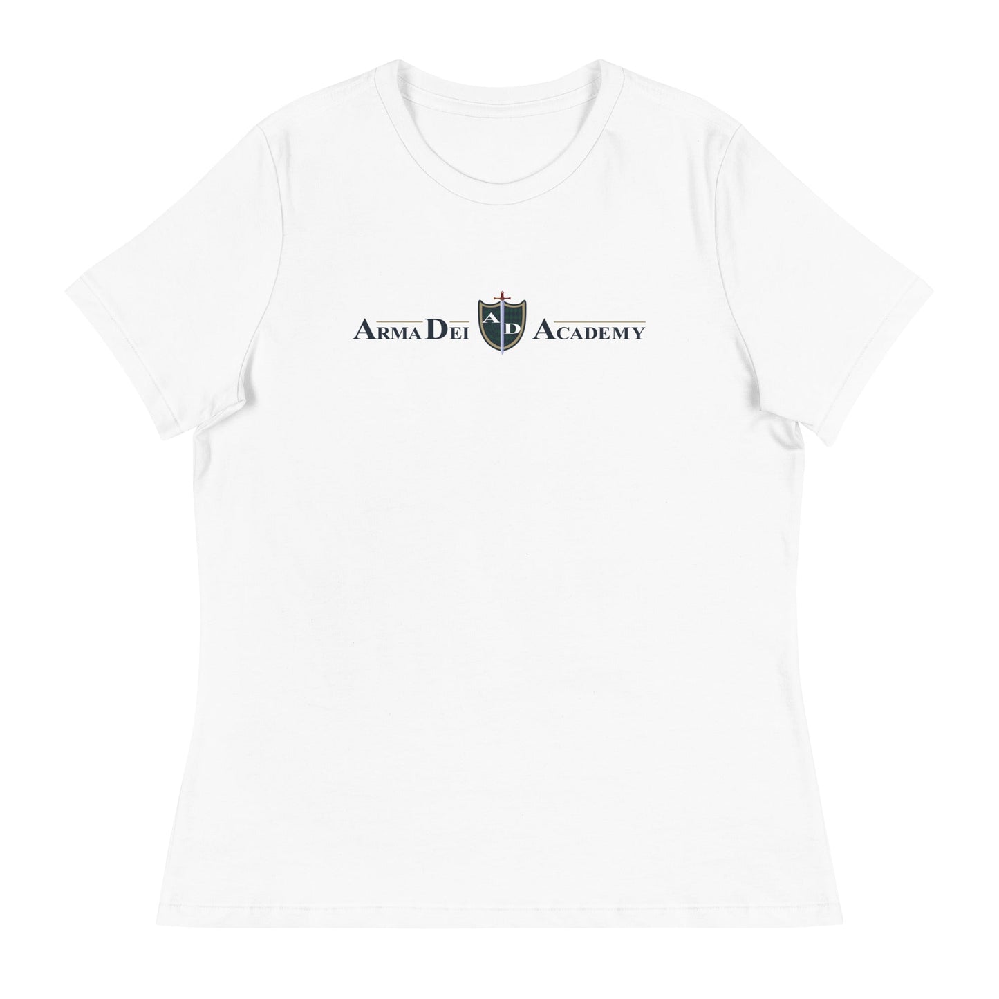 Performance | Women's Relaxed T Shirt | Arma Dei Academy | Text Shield Logo