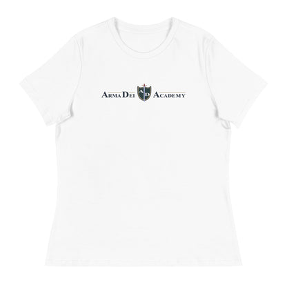 Performance | Women's Relaxed T Shirt | Arma Dei Academy | Text Shield Logo