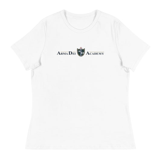 Performance | Women's Relaxed T Shirt | Arma Dei Academy | Text Shield Logo