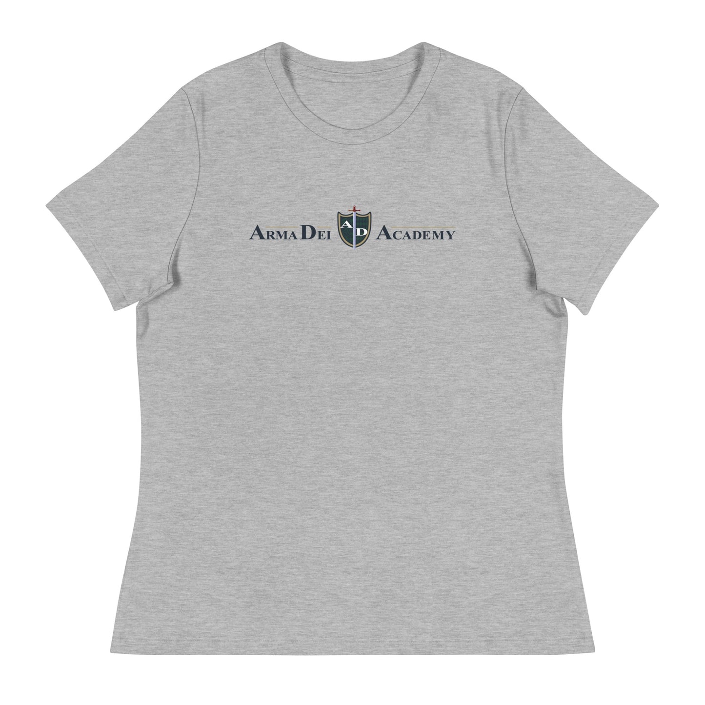 Performance | Women's Relaxed T Shirt | Arma Dei Academy | Text Shield Logo