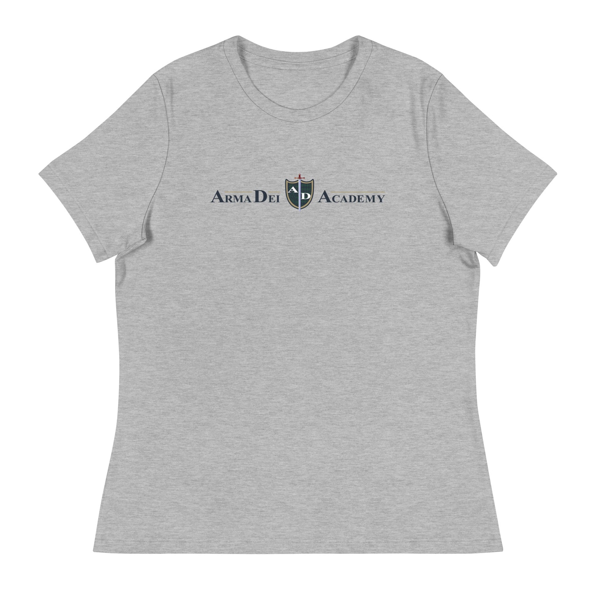 Performance | Women's Relaxed T Shirt | Arma Dei Academy | Text Shield Logo
