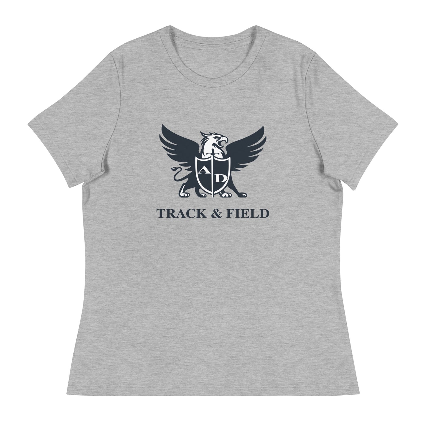 Performance | Women's Relaxed T Shirt | Arma Dei Academy Track and Field | Griffin Logo