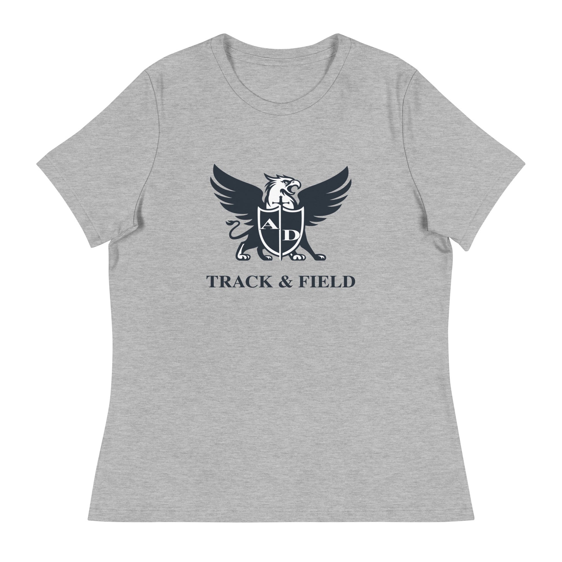 Performance | Women's Relaxed T Shirt | Arma Dei Academy Track and Field | Griffin Logo