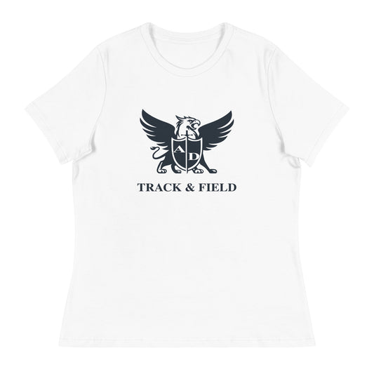 Performance | Women's Relaxed T Shirt | Arma Dei Academy Track and Field | Griffin Logo