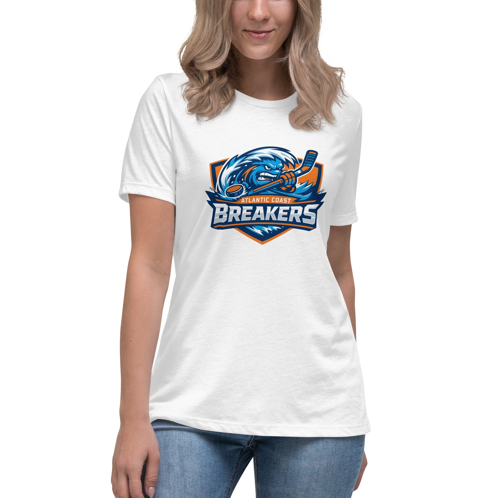 Performance | Women's Relaxed T Shirt | Atlantic Coast Breakers Hockey | Mascot Shield Logo