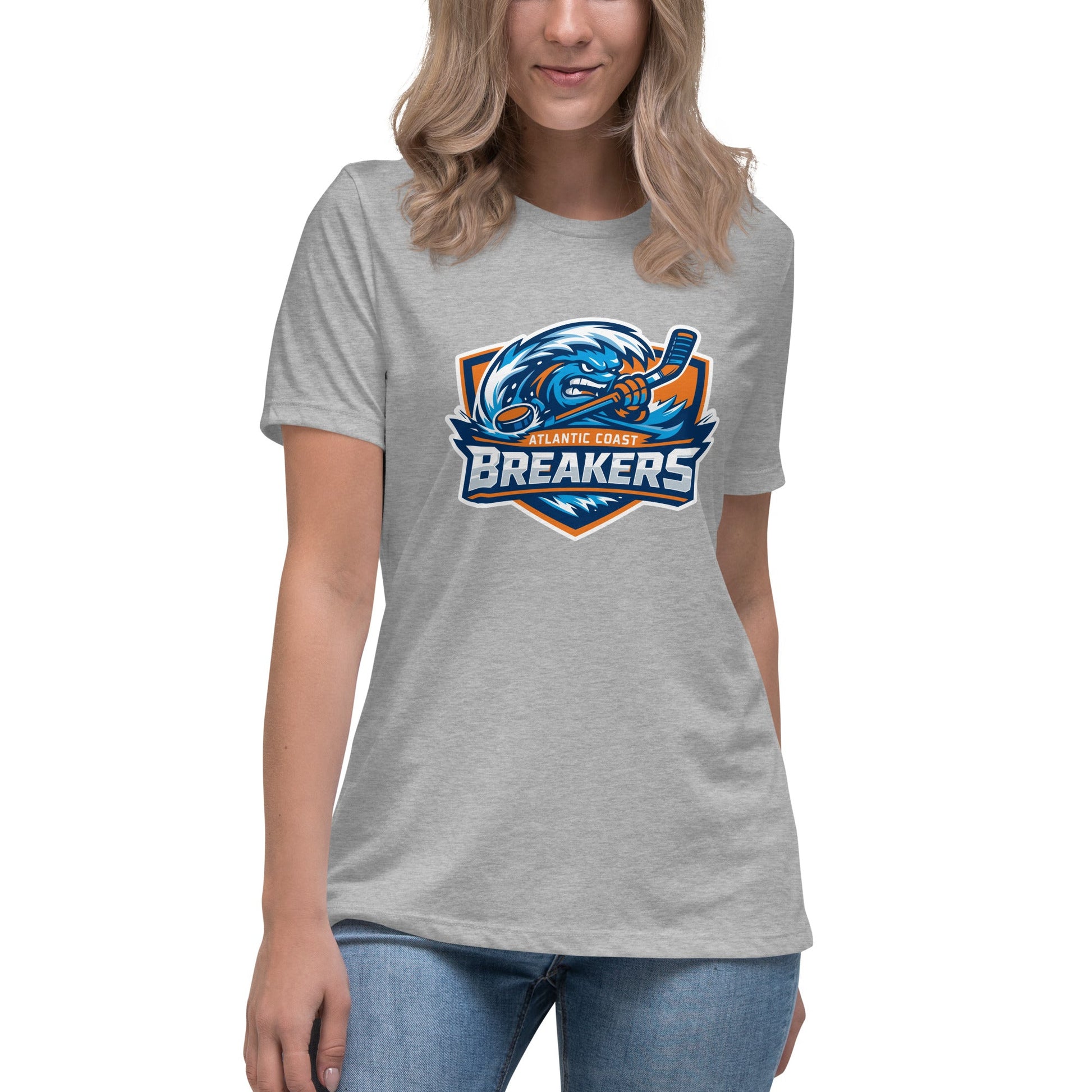 Performance | Women's Relaxed T Shirt | Atlantic Coast Breakers Hockey | Mascot Shield Logo