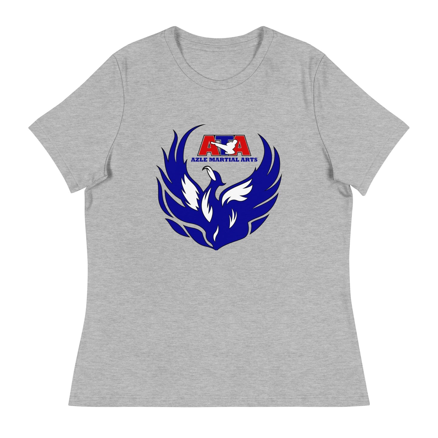 Performance | Women's Relaxed T Shirt | Azle Martial Arts | Blue Fire Crest Logo