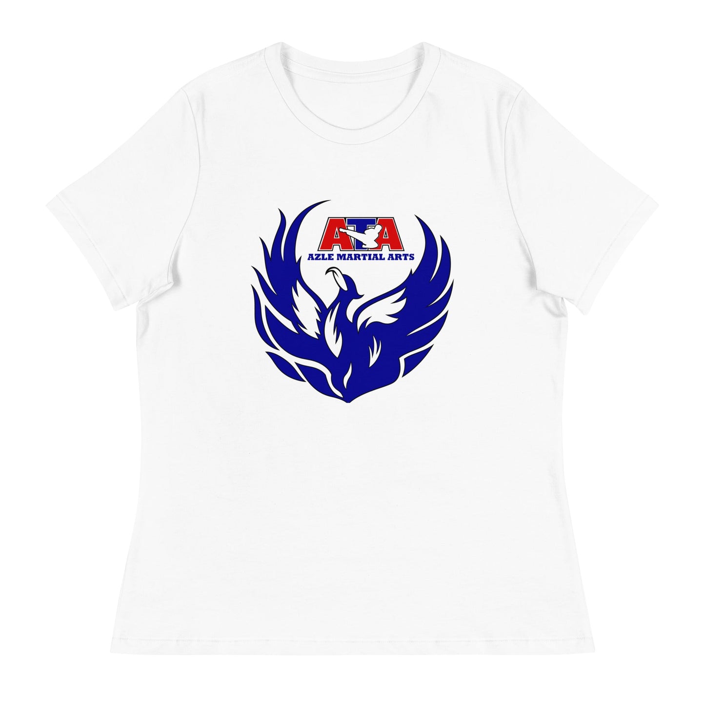 Performance | Women's Relaxed T Shirt | Azle Martial Arts | Blue Fire Crest Logo