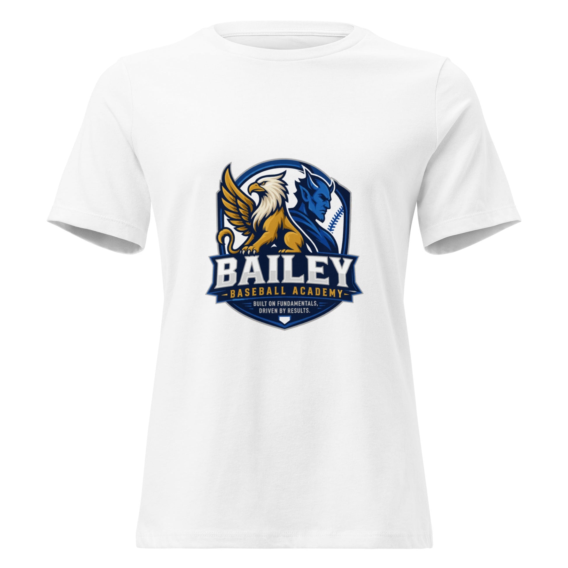Performance | Women's Relaxed T Shirt | Bailey Baseball Academy | Shield Logo