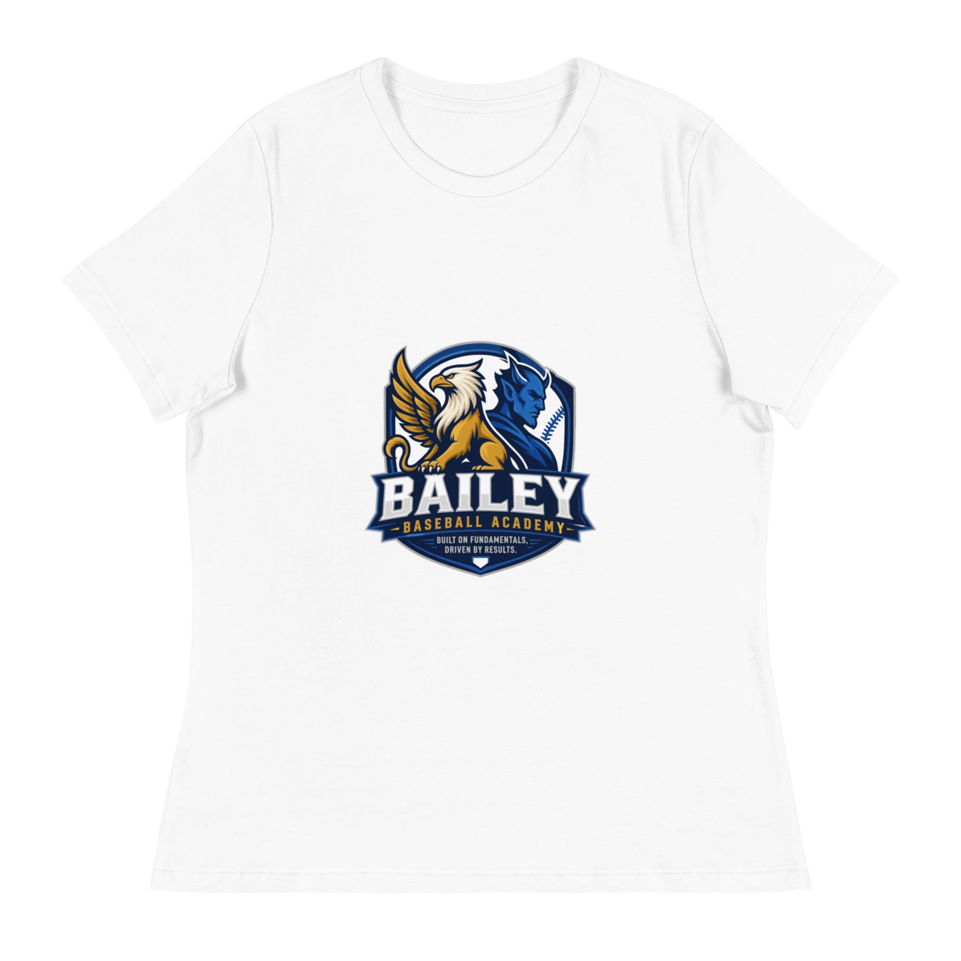 Performance | Women's Relaxed T Shirt | Bailey Baseball Academy | Shield Logo