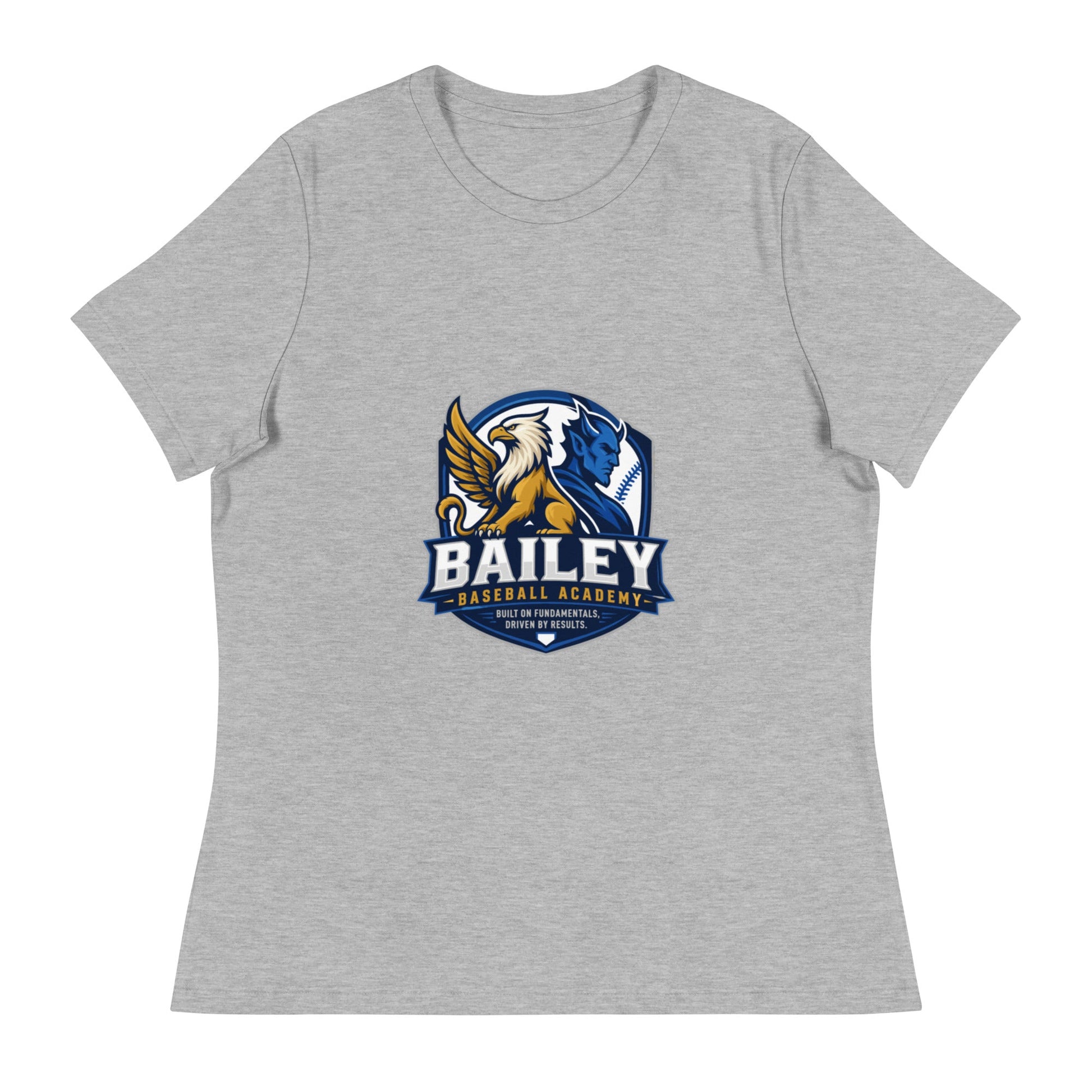 Performance | Women's Relaxed T Shirt | Bailey Baseball Academy | Shield Logo