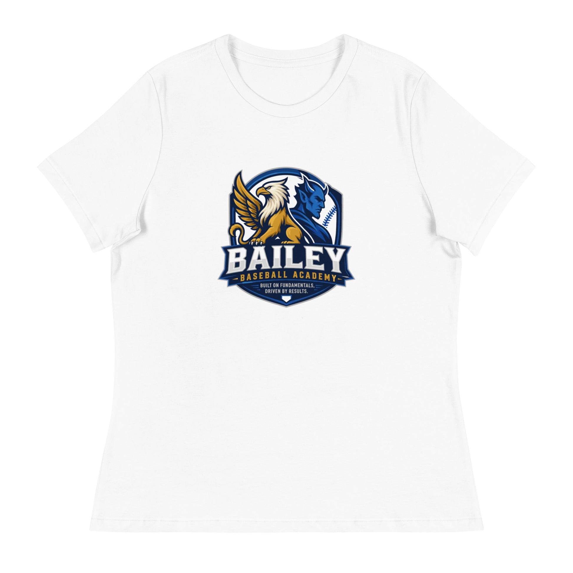Performance | Women's Relaxed T Shirt | Bailey Baseball Academy | Shield Logo