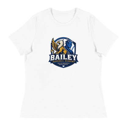 Performance | Women's Relaxed T Shirt | Bailey Baseball Academy | Shield Logo